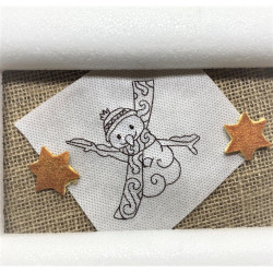 Stickdatei - Schneemann Alphabet Buchstabe X